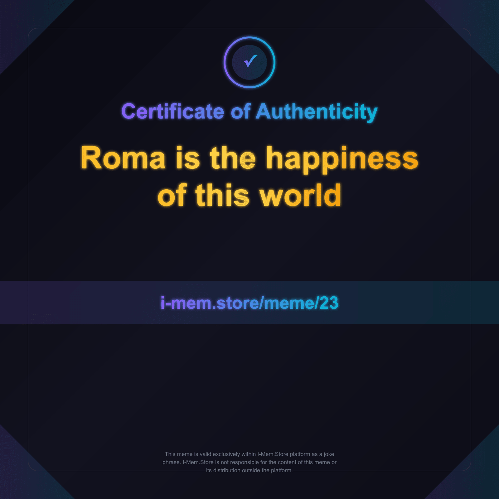 Certificate of Authenticity