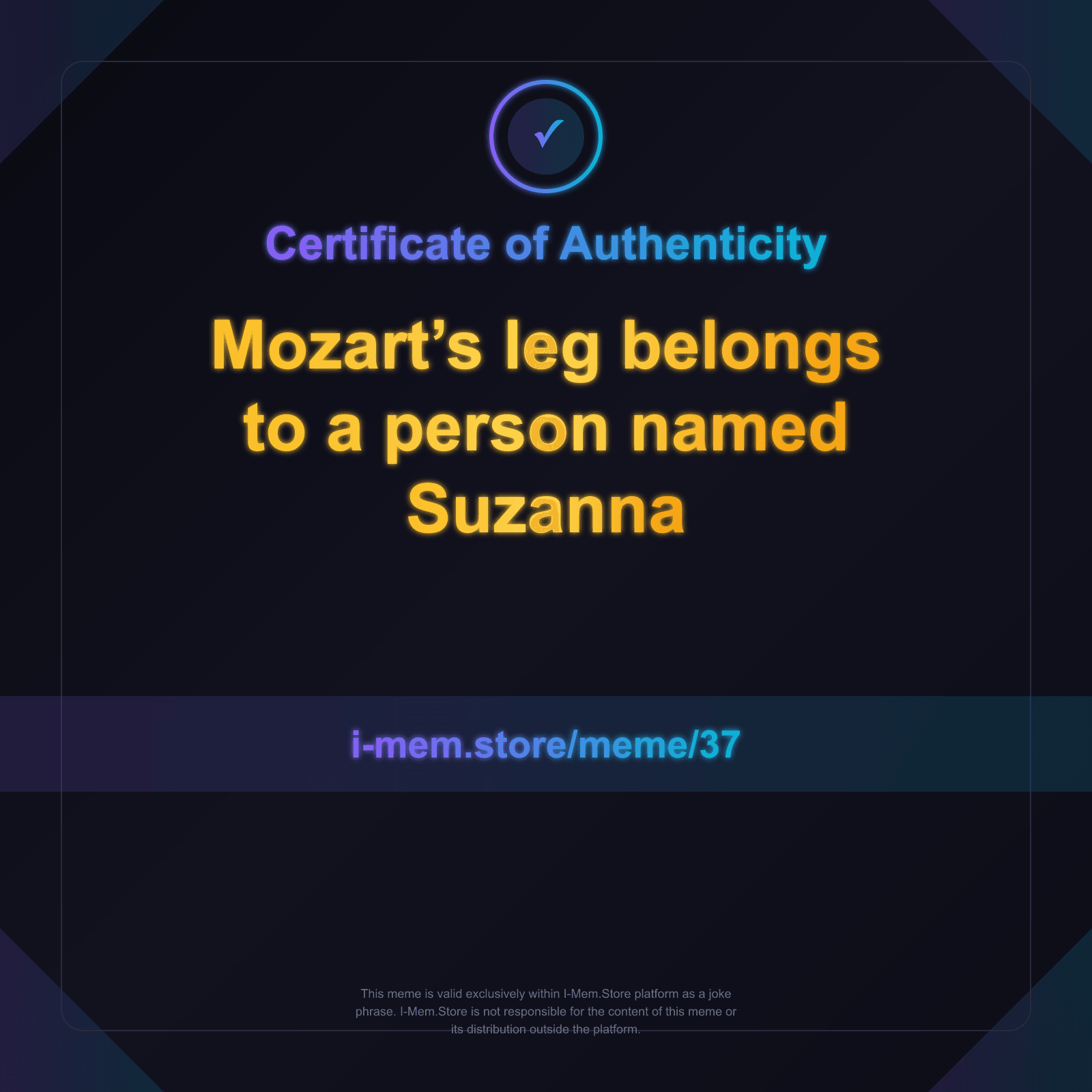 Certificate of Authenticity