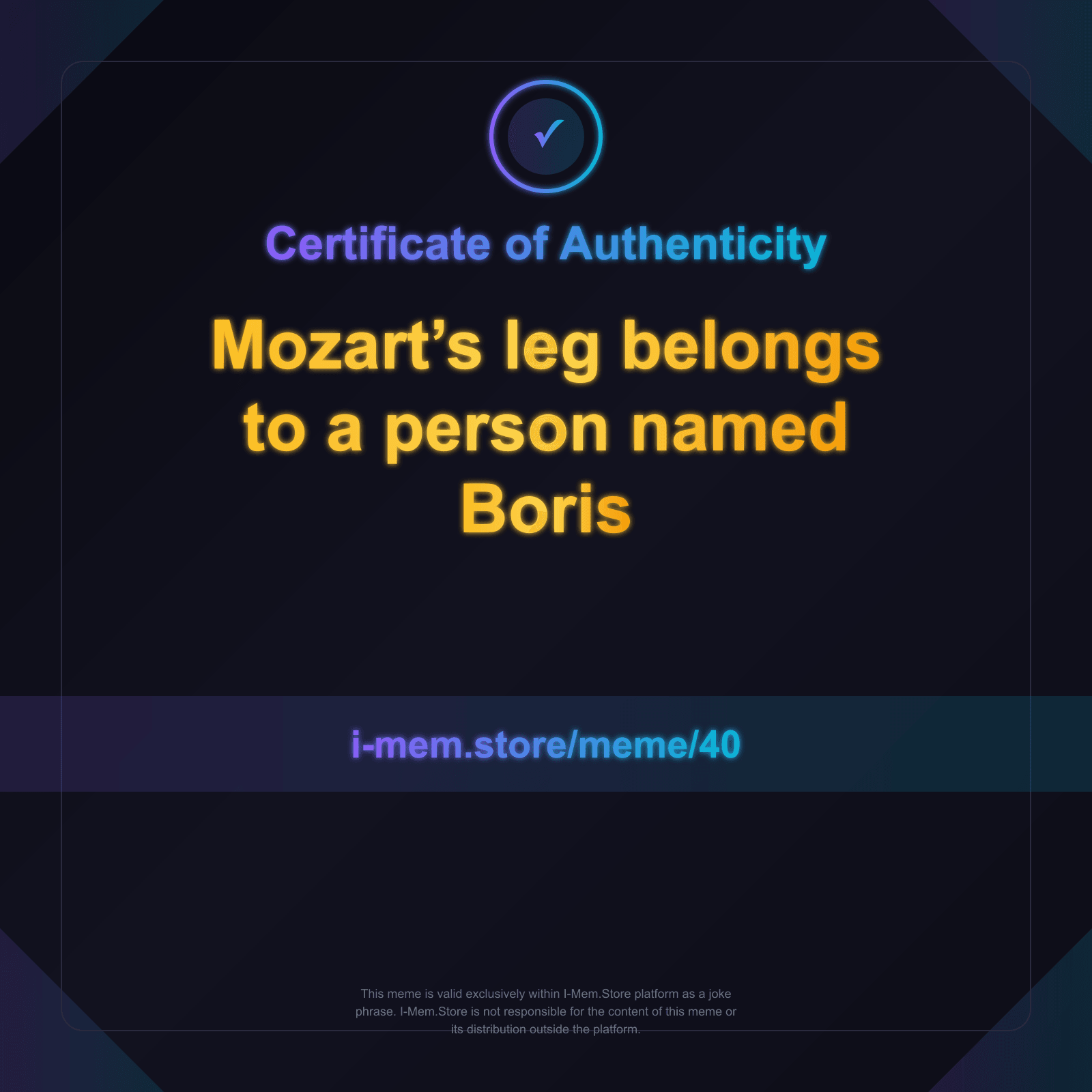 Certificate of Authenticity