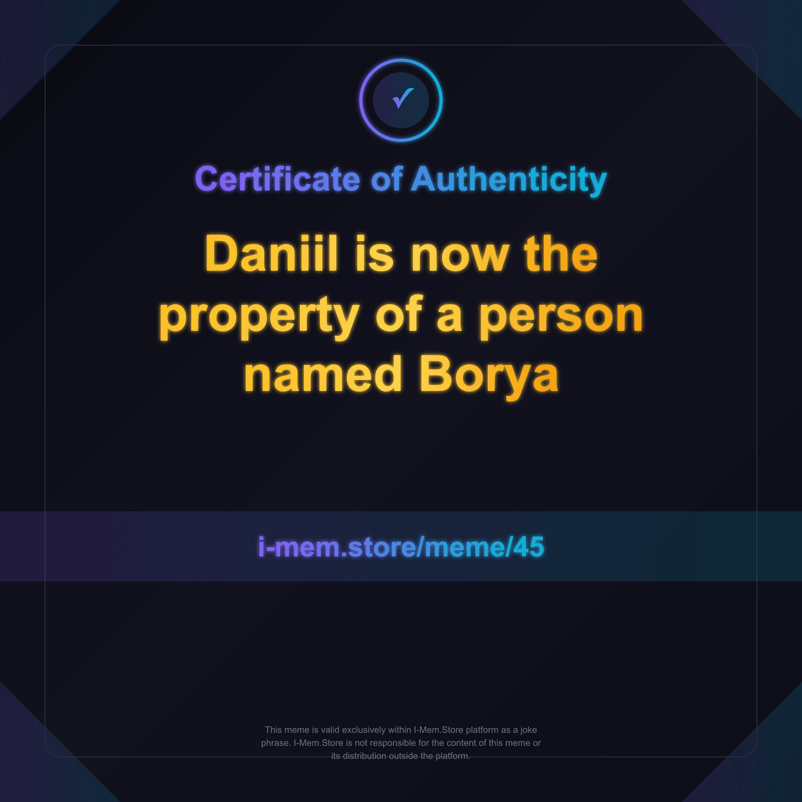 Certificate of Authenticity