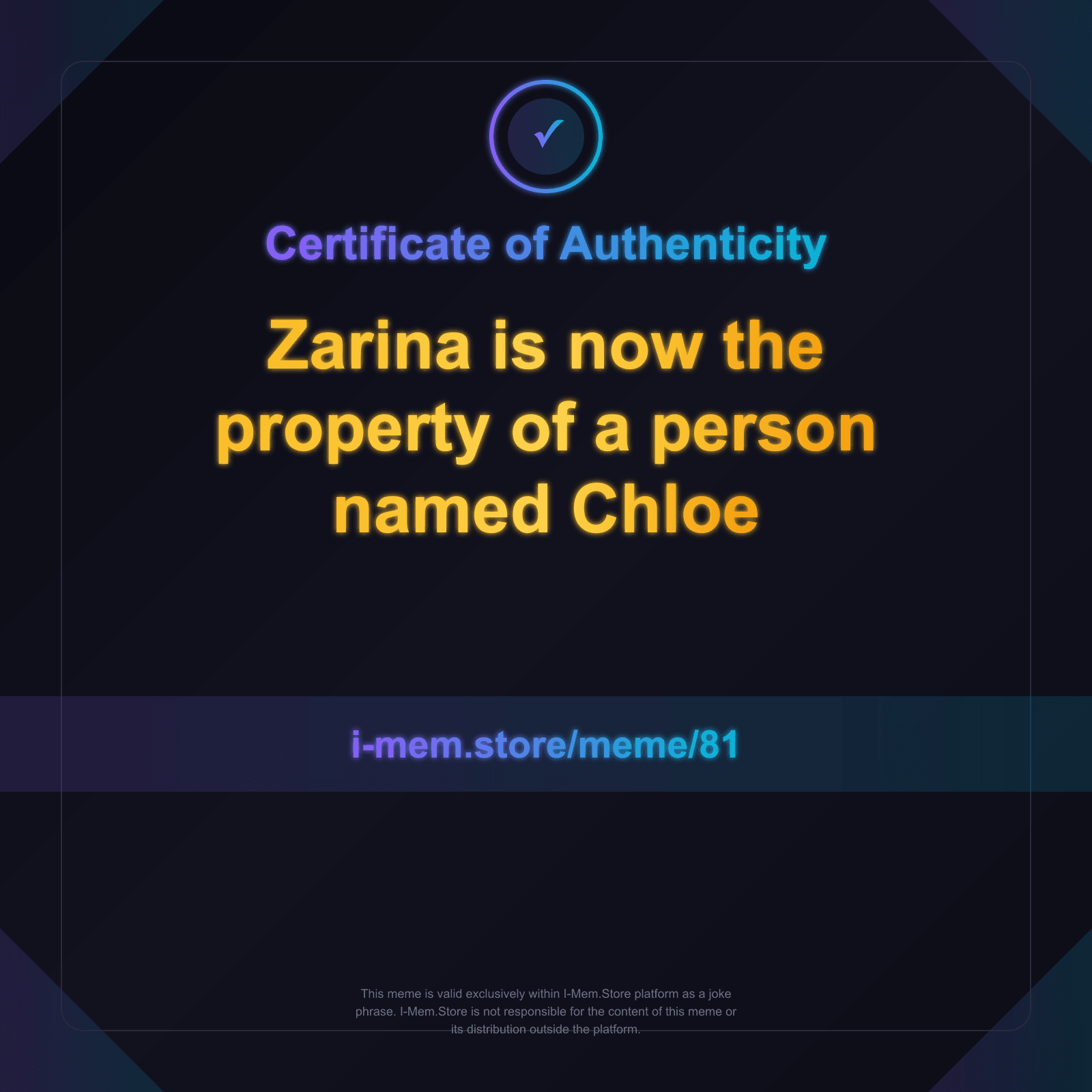 Certificate of Authenticity
