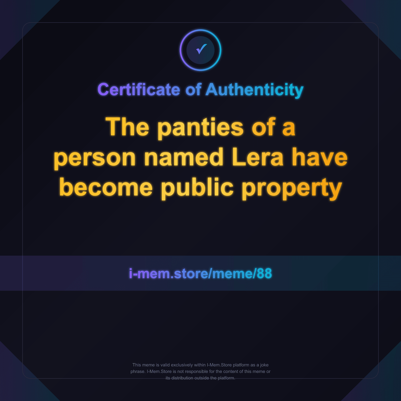 Certificate of Authenticity