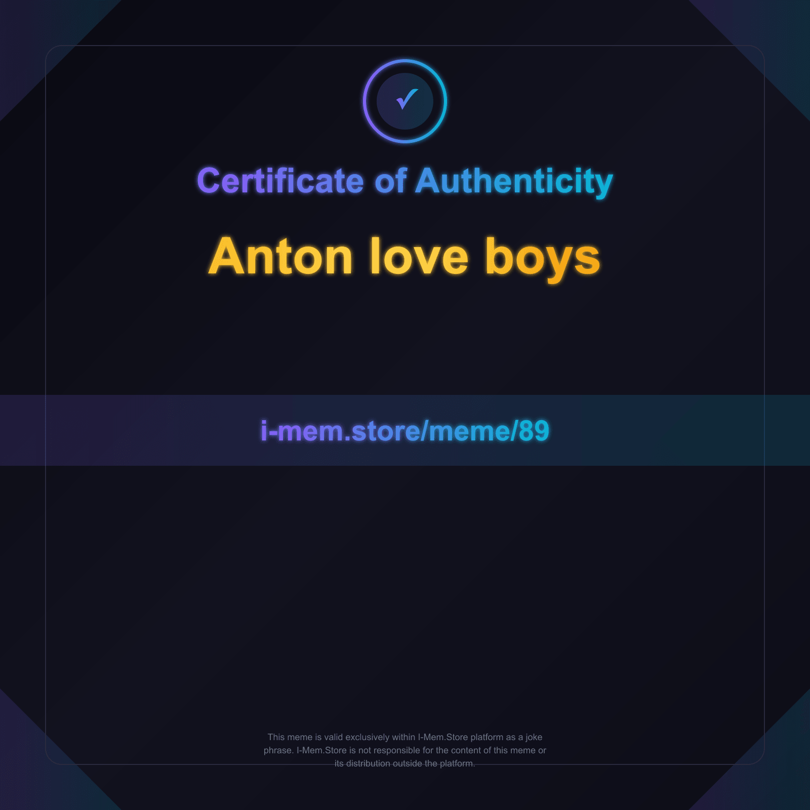 Certificate of Authenticity
