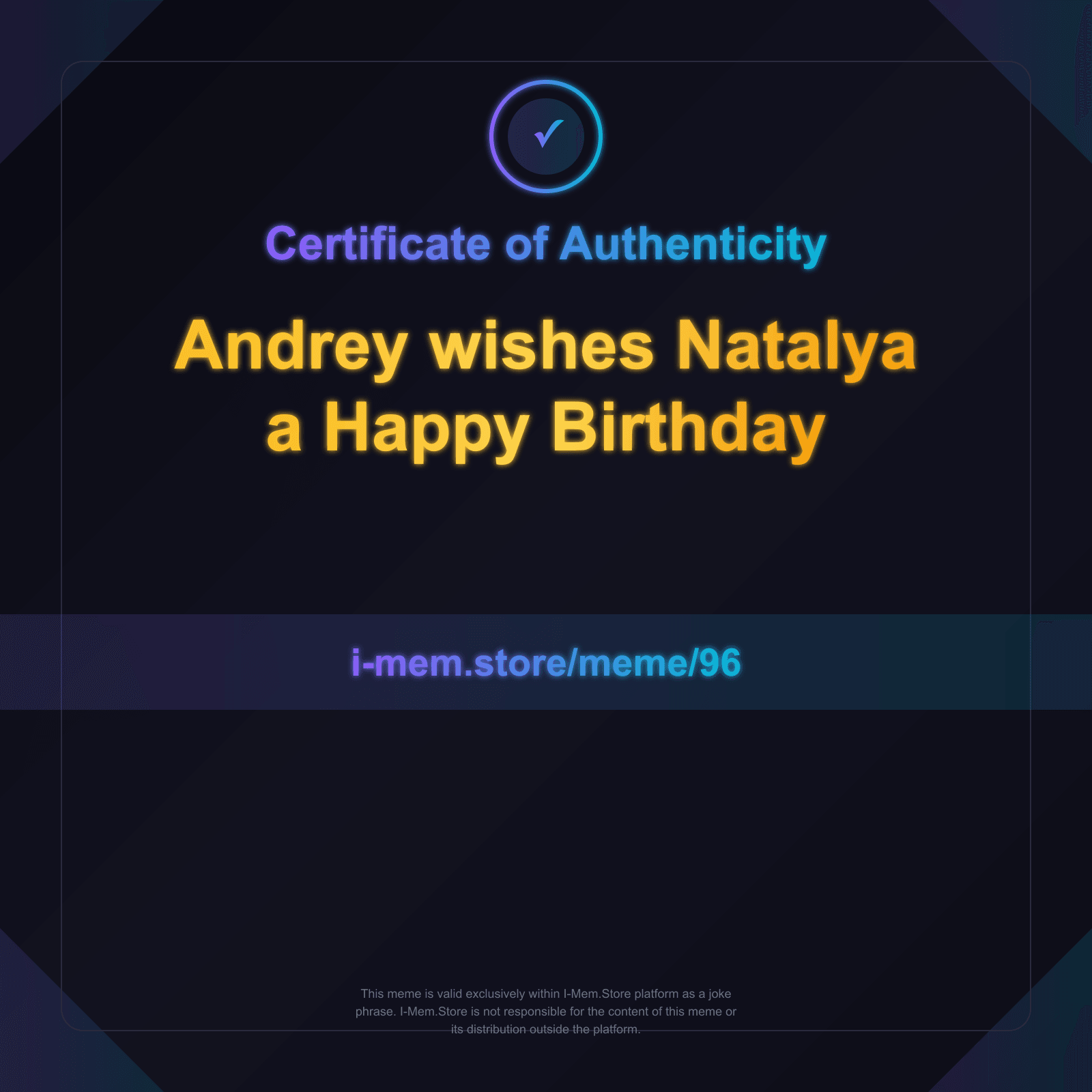 Certificate of Authenticity